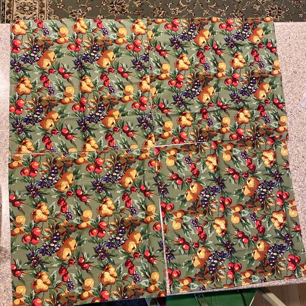 NIP Longaberger Napa Orchard Fabric Napkins and Placemats - Picture 14 of 17